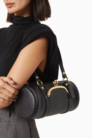 Kisslock 28 Barrel Bag in Leather