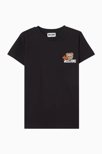 Teddy Logo T-shirt in Cotton Jersey