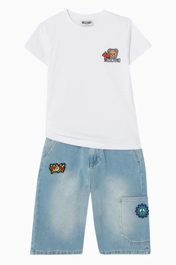 Teddy Logo T-shirt in Cotton Jersey