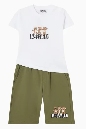 Teddy Logo T-shirt in Cotton Jersey