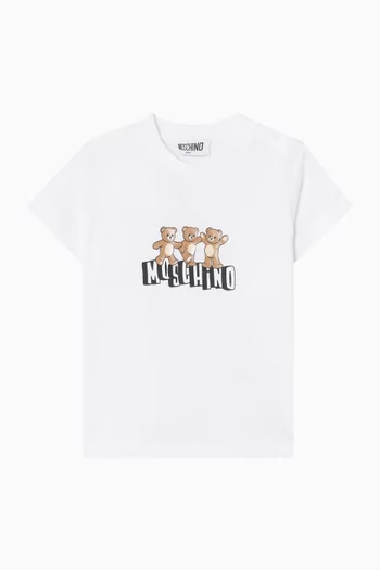 Teddy Logo T-shirt in Cotton Jersey