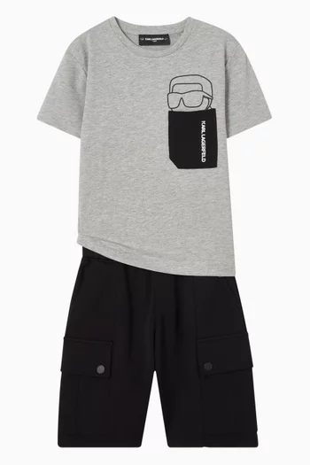 Cargo Shorts in Cotton-blend