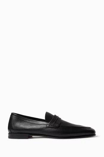 Mocassin Loafer in Natural Grain Leather