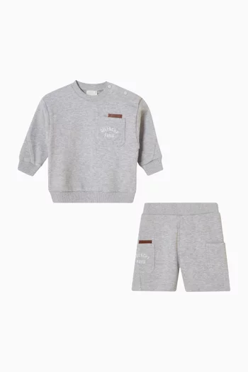 Logo Sweatshirt & Shorts Set