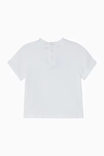Logo-embroidered T-shirt in Cotton
