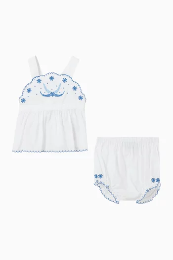 Embroidered 2-piece Set in Cotton