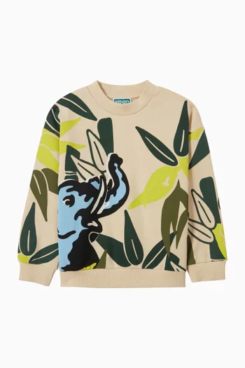 Elephant Motif Sweatshirt