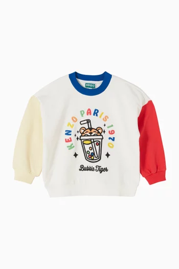 Happy Sweet Embroidered Sweatshirt in French Terry