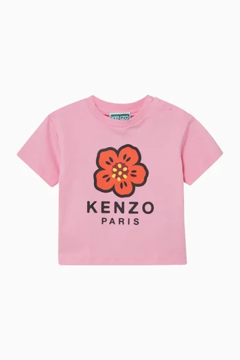 Poppy Print T-shirt in Organic Cotton
