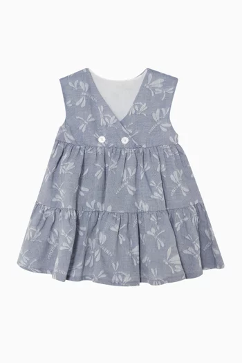 Dragonfly Tiered Dress in Denim