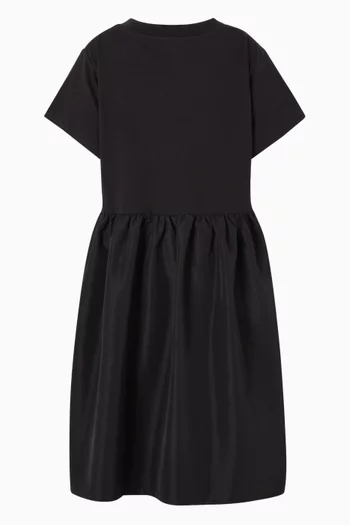 Logo-patch Dress in Cotton