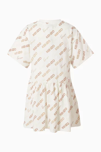 Logo-print Dress in Cotton