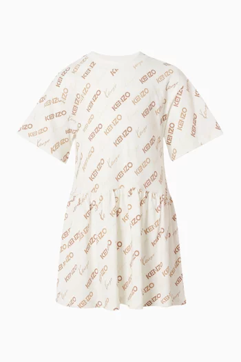 Logo-print Dress in Cotton