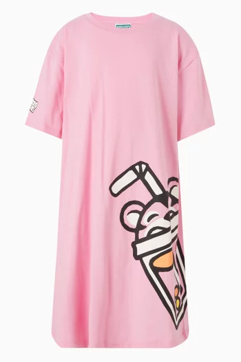 Logo-print T-shirt Dress in Cotton