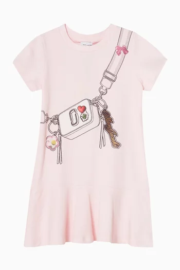 Bag Graphic-print Dress in Cotton Jersey