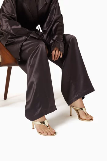 Dynasty 95 Thong Sandals in Metallic Leather