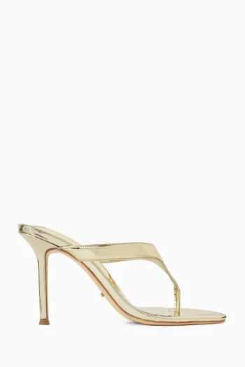 Dynasty 95 Thong Sandals in Metallic Leather