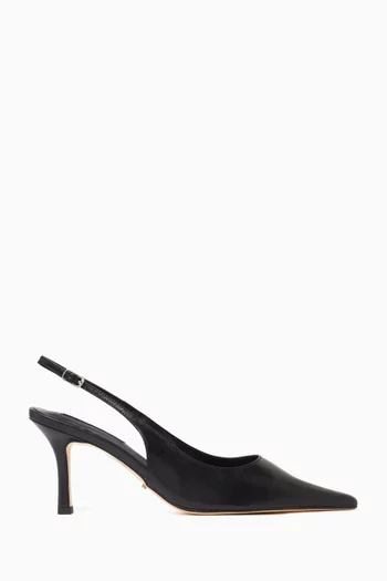 Samar 80 Slingback Pumps in Leather
