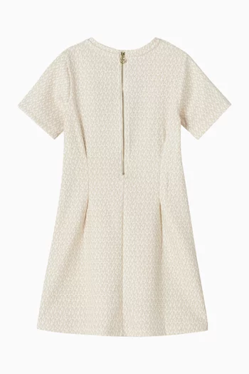 Monogram Pleated Dress