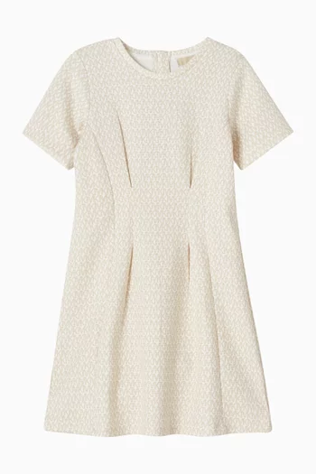 Monogram Pleated Dress