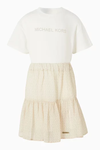 Tiered Logo Skirt