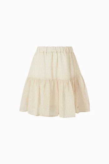 Tiered Logo Skirt