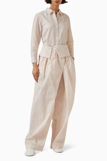 Parong Wide-leg Pants in Cotton Blend