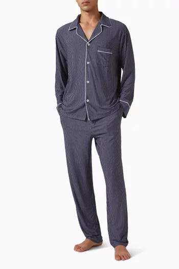 William Printed Long PJ Set in TENCEL™ Modal