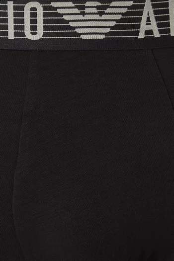 طقم بوكسر بشعار الماركة قطن مطاطي، قطعتان