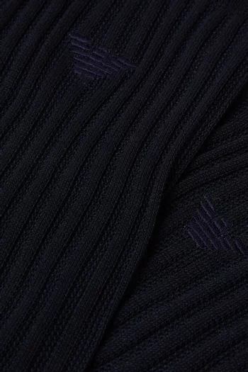 جوارب بطول الكاحل وشعار الماركة نسيج مضلع