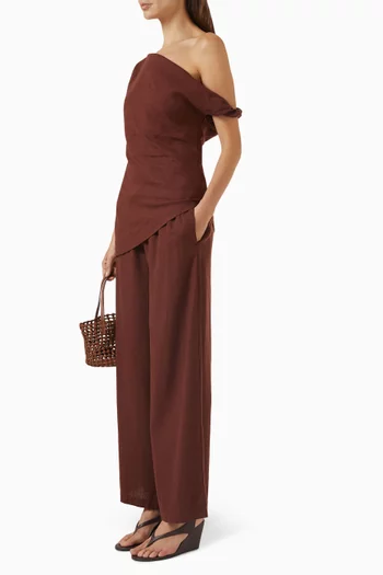 Soft Top in Linen-blend