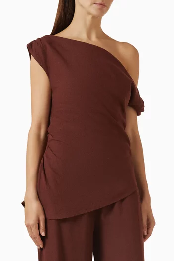 Soft Top in Linen-blend