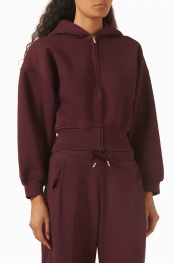 Cocoon Zip Hoodie in Organic Cotton Blend