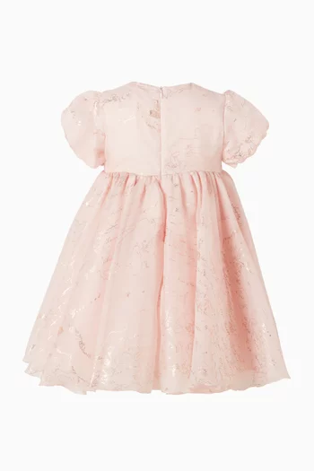 Map-print Ruffled Dress