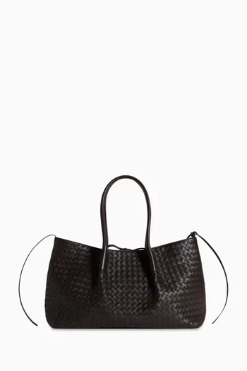 Large Pinacoteca Tote Bag in Intrecciato Leather