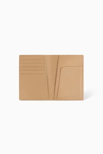 Croc-Embossed Nubuck Passport Holder
