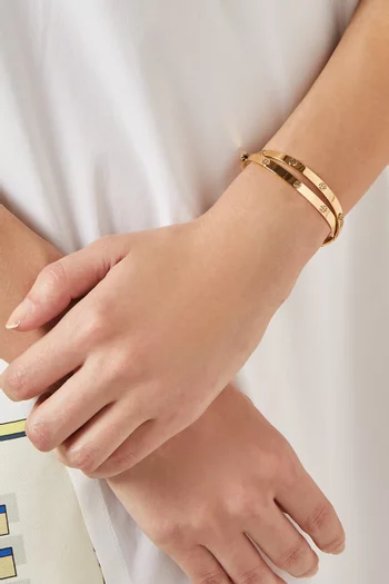 Miller Stud Double Bracelet in Gold-tone Metal