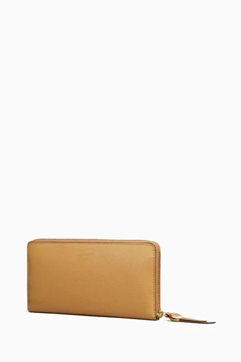 Romy Zip Continental Wallet in Leather