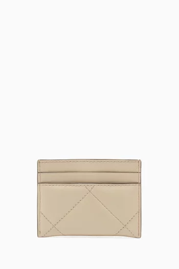 Kira Diamond-quilted Card Case in Leather