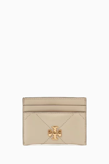 Kira Diamond-quilted Card Case in Leather
