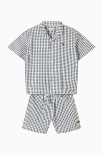 Kim Shorts in Cotton Seersucker