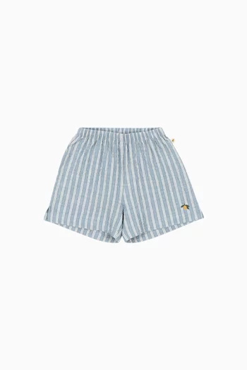 Elliot Shorts in Cotton Seersucker