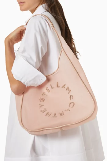 Large Logo Hobo Bag in Mesh