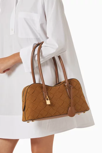 Medium Ryder Bag in Woven Alter Suede