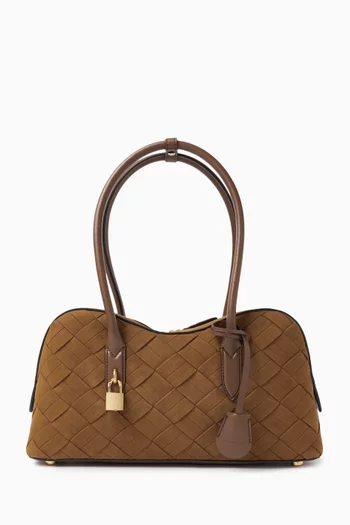 Medium Ryder Bag in Woven Alter Suede
