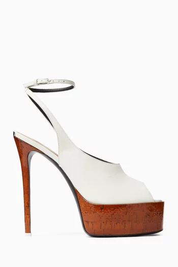 Ornella 140 Platform Sandals in Leather