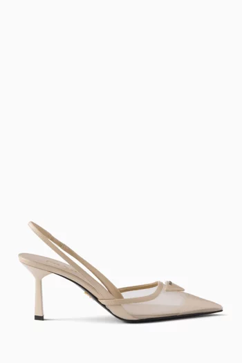 Slingback Pumps in Mesh
