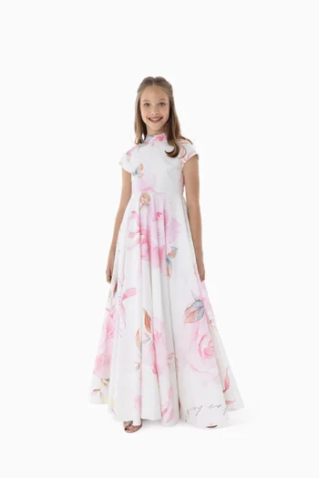 Floral-print Dress
