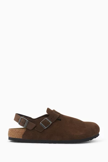 Tokio II Slingback Clogs in Suede