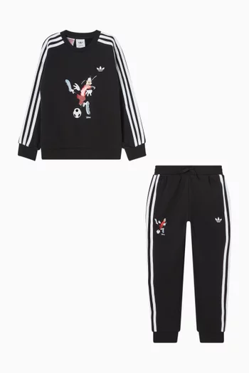 Graphic-print Sweatshirt & Sweatpants Set in Jersey